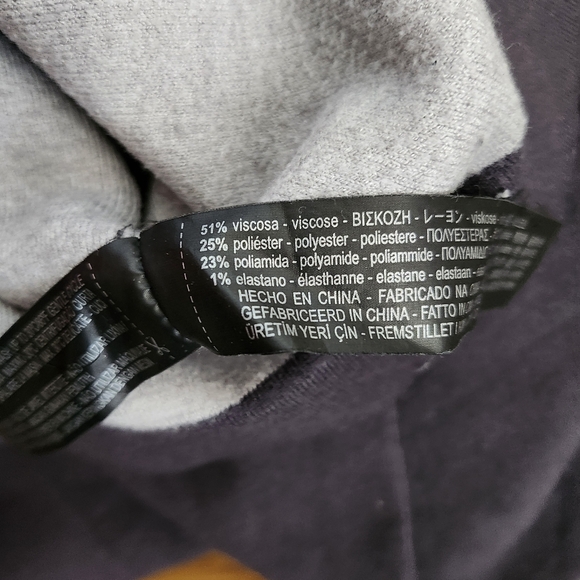 ZARA Knit Cropped Hooded Sweater Warm Gray Oversized Fit Cozy Core Hoodie M - Picture 8 of 9